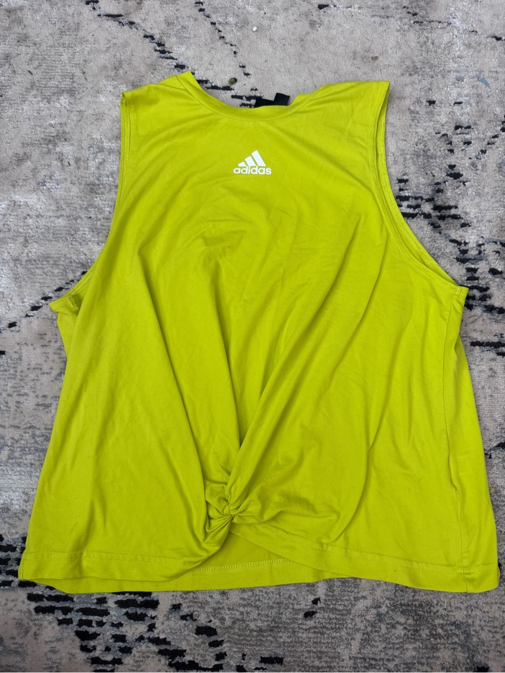 adidas Neon Lime Knot-Front Tank Top